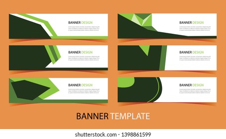 Set of six abstract vector banners.modern template design for web - Vector