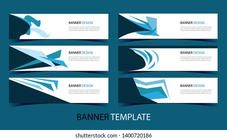 Set of six abstract vector banners.modern template design for web - Vector