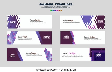 Set of six abstract vector banners.modern template design for web, vector illustration