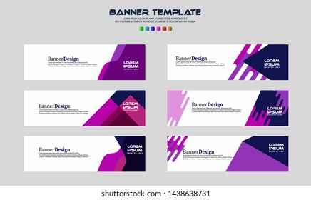 Set of six abstract vector banners.modern template design for web, vector illustration
