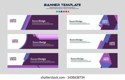 Set of six abstract vector banners.modern template design for web, vector illustration