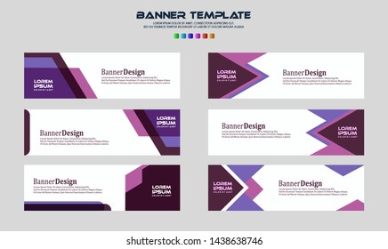 Set of six abstract vector banners.modern template design for web, vector illustration