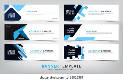set of six abstract web banner templates