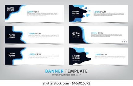 set of six abstract web banner templates