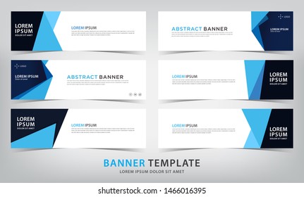 set of six abstract web banner templates