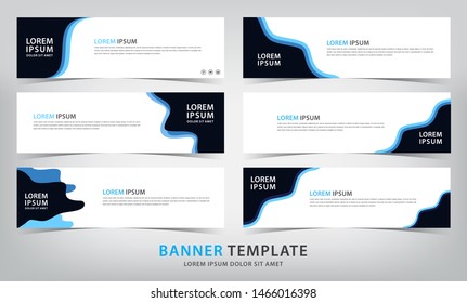 set of six abstract web banner templates