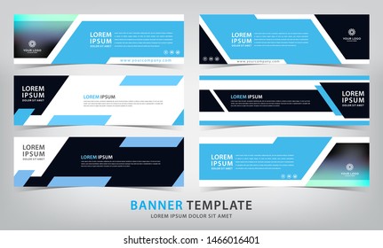 set of six abstract web banner templates