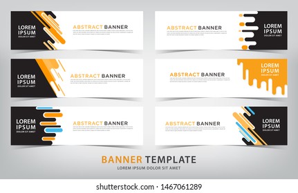 set of six abstract web banner templates
