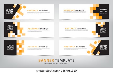 set of six abstract web banner templates