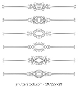 Set of six classical style page rules