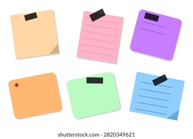 Un conjunto seis coloridas