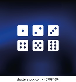 Set of six dices.