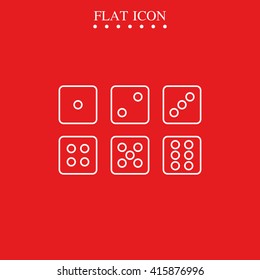 Set of six dices.