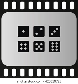Set of six dices.