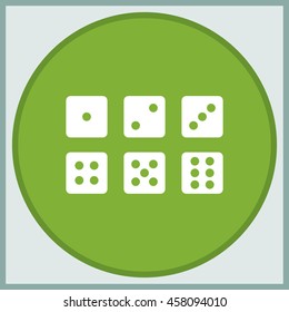 Set of six dices.