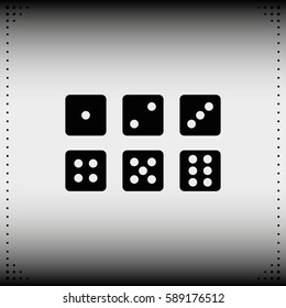 Set of six dices.