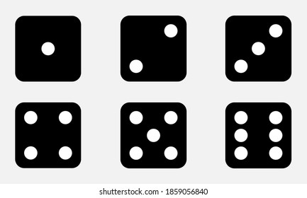 Dice Sides Dice Faces Icon Set Stock Vector (Royalty Free) 2120181707