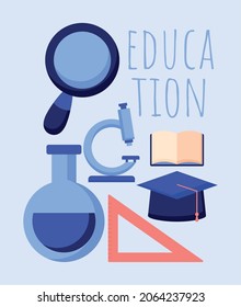 set of six education icon
