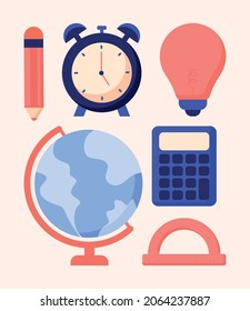 set of six education items