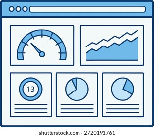 Set of six flat design icons related to time measurement and performance trends isolated on transparent background - Powered by Shutterstock - Get 15% off with code: PIKWIZARD15
