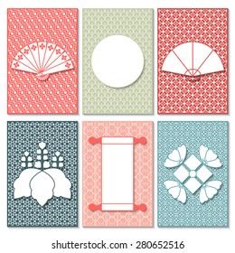 Set Of Six Japanese Business Cards