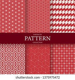 Conjunto de seis líneas de la colección geométrica de color completo tintas dibujadas a mano sin problemas. Sectores vectoriales interminables de texturas simples y primitivas rayadas con puntos, rayas, ondas. 