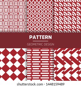 Set of six line geometric collection pattern full color hand drawn ink seamless patterns. Endless vector backgrounds of simple primitive scratchy textures with dots, stripes, waves. 