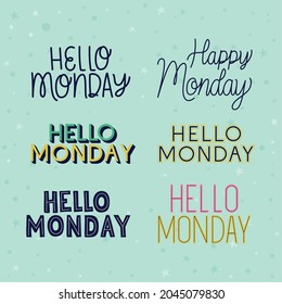 set of six motivational phrases