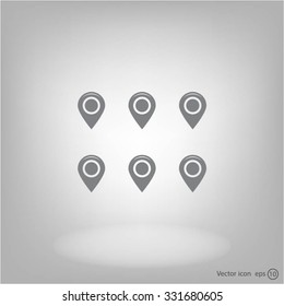 Set Six Round Colorful Map Pointers Stock Vector (Royalty Free ...