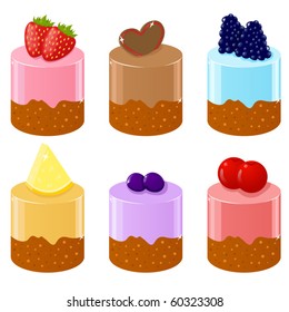 Set of six shortcakes