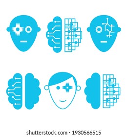 Satz von sechs Aufklebern — künstliche Intelligenz