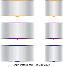 Set of six vector banners