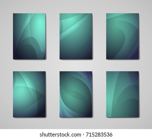 set of six vector templates. covers from abstract patterns for paperwork and brochures