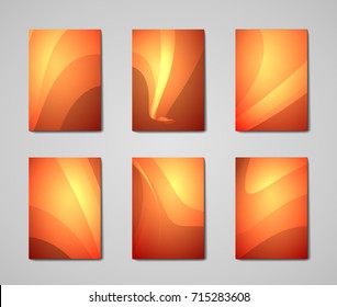set of six vector templates. covers from abstract patterns for paperwork and brochures