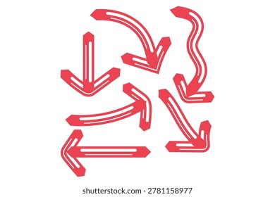 Un conjunto seis flechas