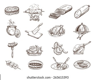 Piece of raw meat on chopping Board. Chops and ingredients. Cooking food.  Kitchen and restaurant elements. Flat cartoon illustration. Fresh pork and  knife 18964750 Vector Art at Vecteezy