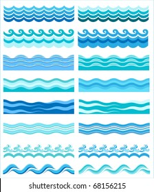 Set from sixteen topics with stylized waves