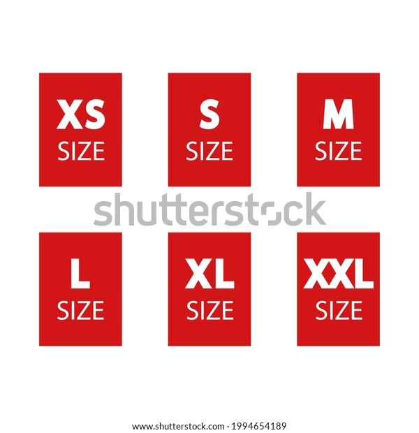 Set Size Clothing Labels Vector Illustration Stock Vector Royalty Free 1994654189 Shutterstock 3704