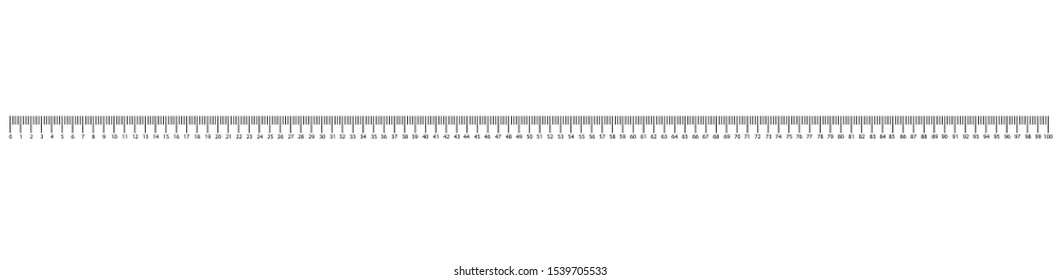 Set of size indicators with different unit distances. Abstract graphic element. Vector illustration