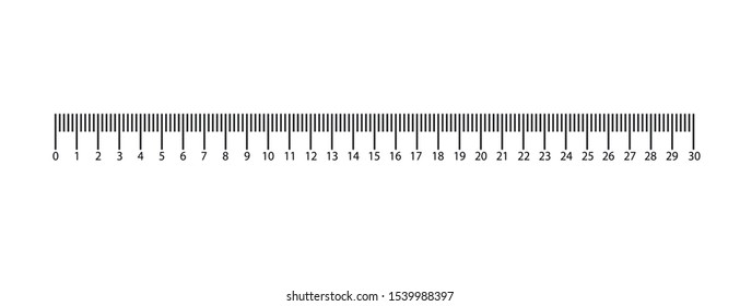 Set of size indicators with different unit distances. Abstract graphic element. Vector illustration