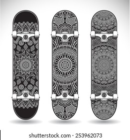 Set of skateboards