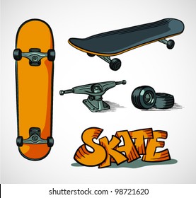 Set of skatebording