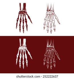 set of skeleton hands