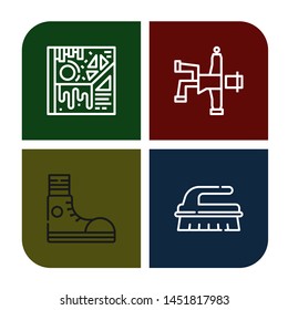 Set of sketch icons such as Art, Hip hop, Sneakers, Brush , sketch