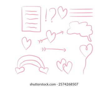 set of sketch line hand drawn element vector illustration on transparent background - Powered by Shutterstock - Get 15% off with code: PIKWIZARD15