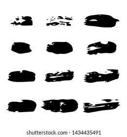 Set of Sketch Scribble Smears. Hand drawn Paint Scribble Stains. Vector illustration.