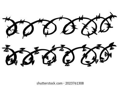 Set sketch of seam Horizontal Barbed Wire
