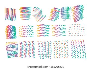 Set of sketch textures