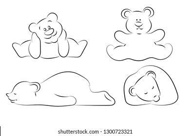 a set of sketches funny bears