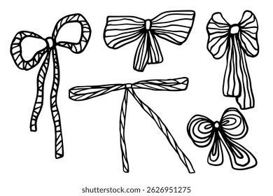 Um conjunto de esboços, karakudei de vários arcos festivos, gráficos vetoriais.